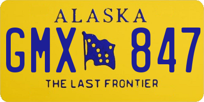 AK license plate GMX847