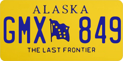 AK license plate GMX849