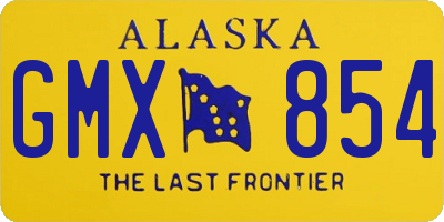 AK license plate GMX854