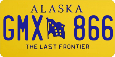 AK license plate GMX866