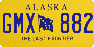 AK license plate GMX882