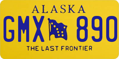 AK license plate GMX890