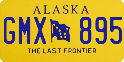 AK license plate GMX895