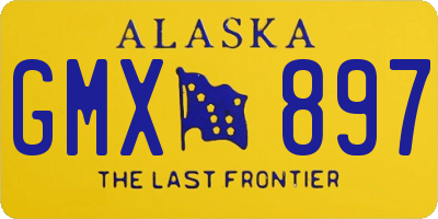 AK license plate GMX897
