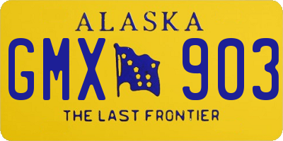 AK license plate GMX903