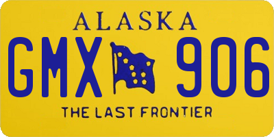 AK license plate GMX906