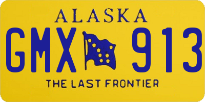 AK license plate GMX913