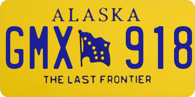 AK license plate GMX918