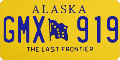 AK license plate GMX919