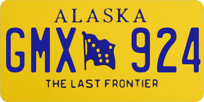 AK license plate GMX924