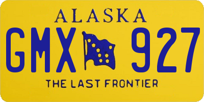 AK license plate GMX927