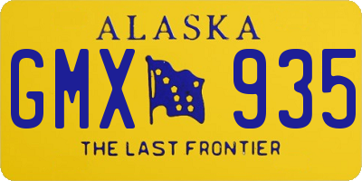 AK license plate GMX935