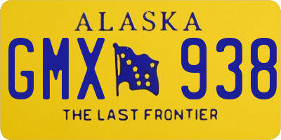 AK license plate GMX938