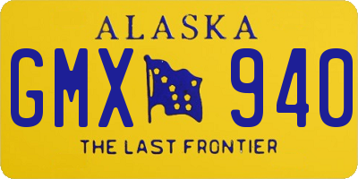 AK license plate GMX940