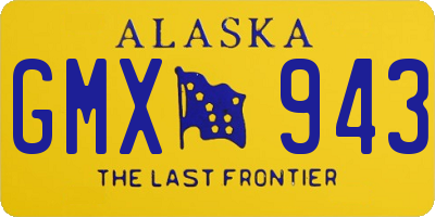 AK license plate GMX943