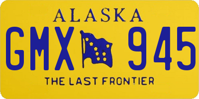 AK license plate GMX945