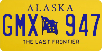 AK license plate GMX947