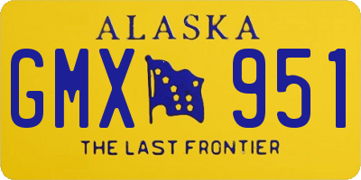 AK license plate GMX951