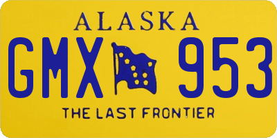 AK license plate GMX953