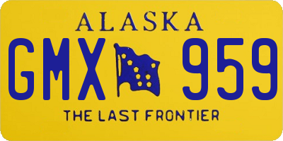 AK license plate GMX959