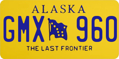 AK license plate GMX960