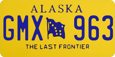 AK license plate GMX963