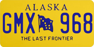 AK license plate GMX968