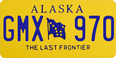 AK license plate GMX970