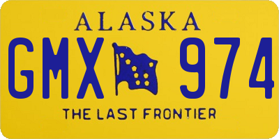 AK license plate GMX974