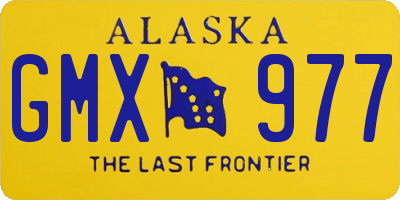 AK license plate GMX977