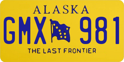 AK license plate GMX981