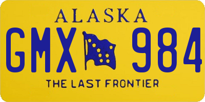 AK license plate GMX984