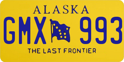 AK license plate GMX993