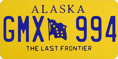 AK license plate GMX994