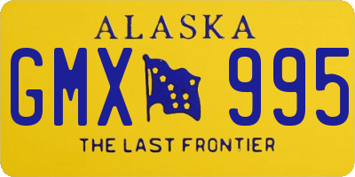 AK license plate GMX995