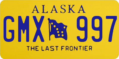 AK license plate GMX997