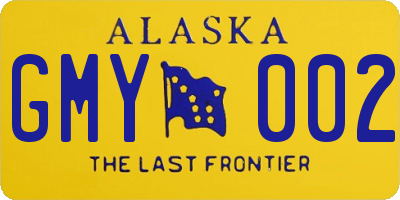 AK license plate GMY002