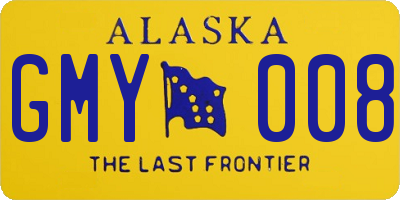 AK license plate GMY008