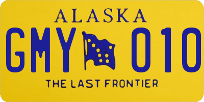 AK license plate GMY010