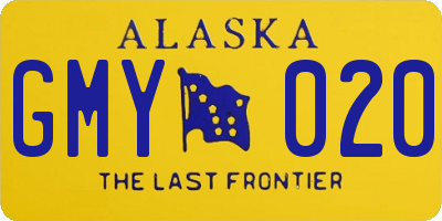 AK license plate GMY020
