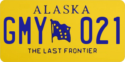 AK license plate GMY021