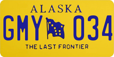 AK license plate GMY034