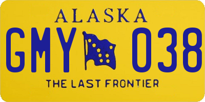 AK license plate GMY038