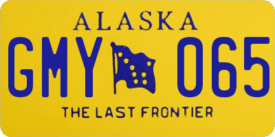 AK license plate GMY065