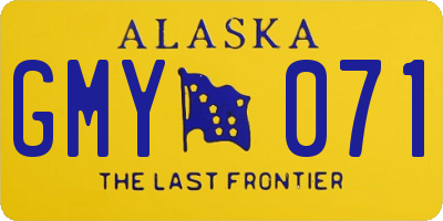 AK license plate GMY071