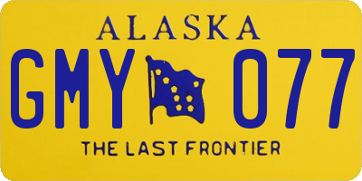 AK license plate GMY077