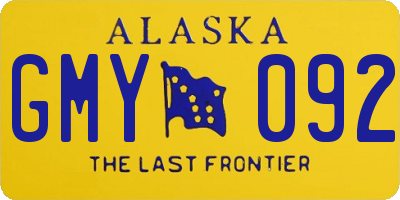 AK license plate GMY092