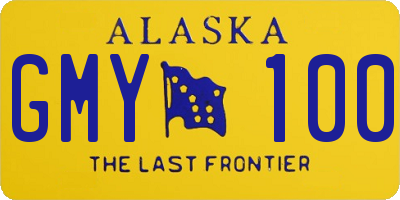 AK license plate GMY100