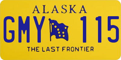 AK license plate GMY115
