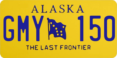 AK license plate GMY150